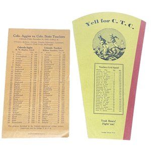 1931 Colorado Teachers College Greeley School of Mines Aggies Football Programs
